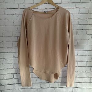JoyLab Light Beige Waffle Long Sleeve‎ Top